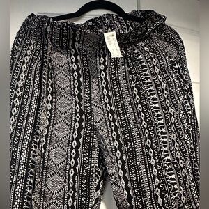 Black and White Patterned Pants